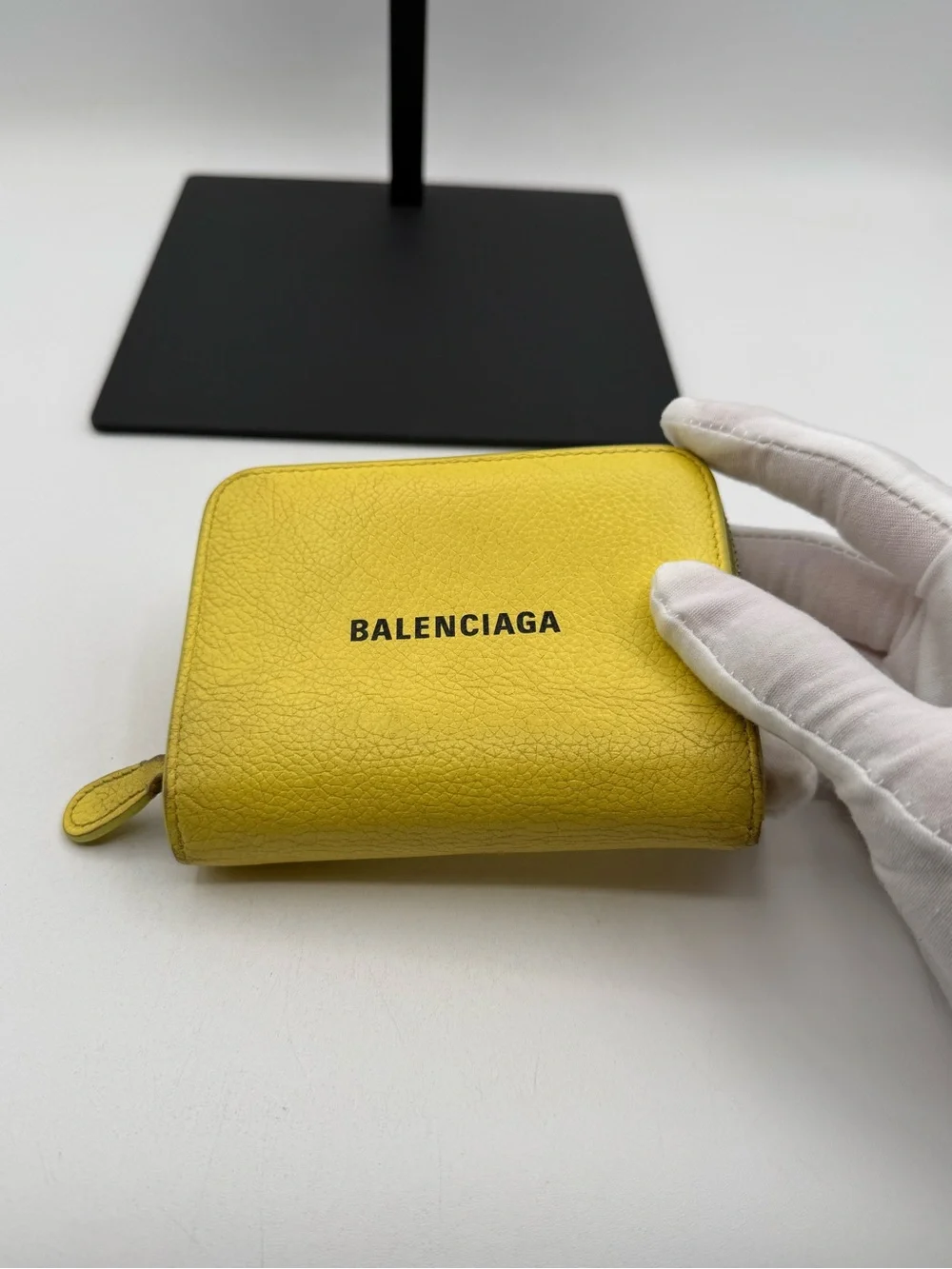 Balenciaga Pebbled Leather bi fold Wallet